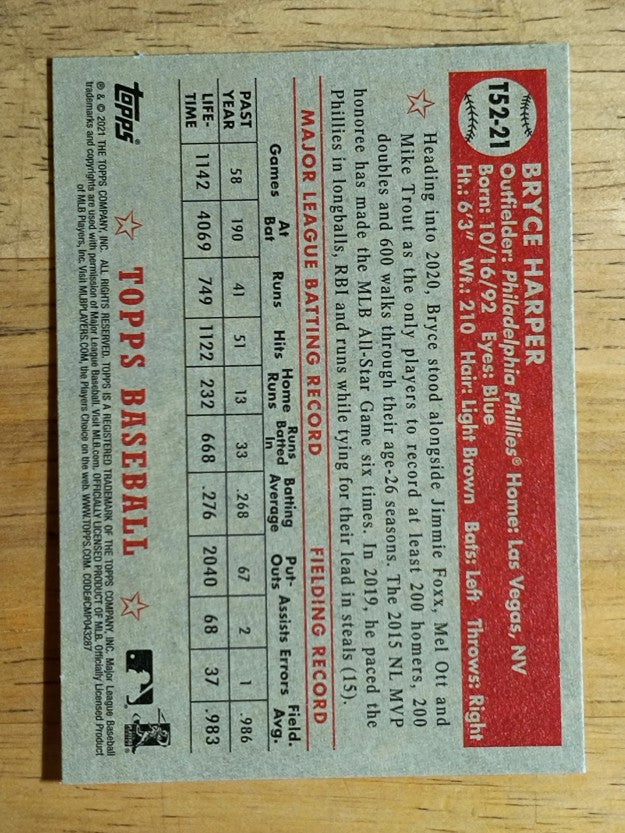2021 Topps '52 Topps Redux #T5221 Bryce Harper