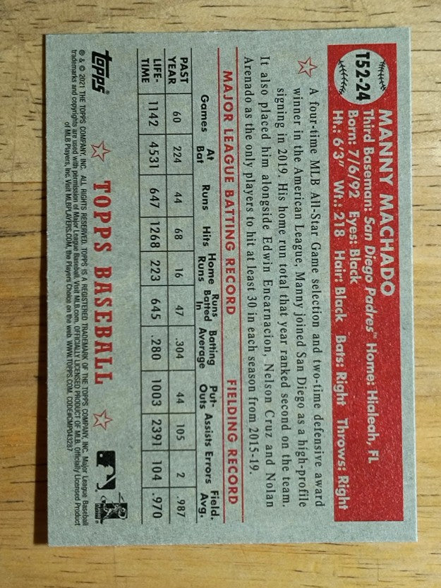 2021 Topps '52 Topps Redux #T5224 Manny Machado