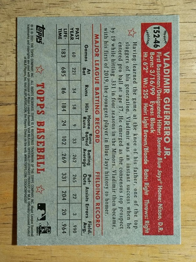 2021 Topps '52 Topps Redux #T5246 Vladimir Guerrero Jr.