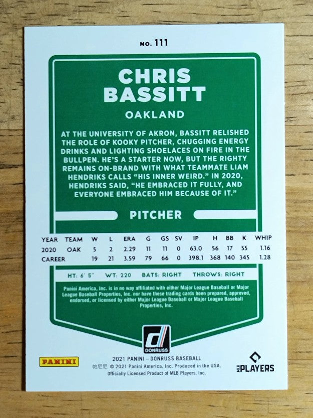 2021 Donruss #111 Chris Bassitt