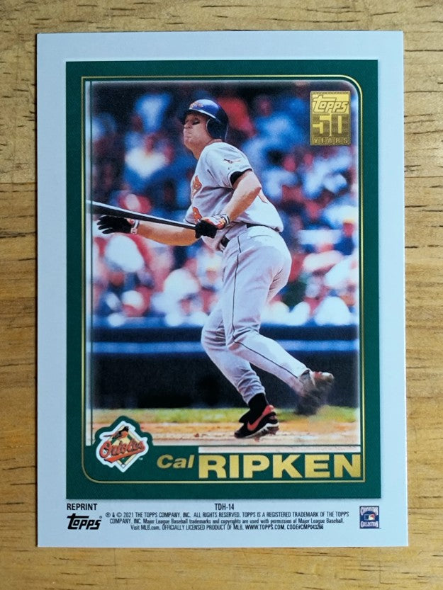 2021 Topps Double Headers #TDH14 Cal Ripken Jr