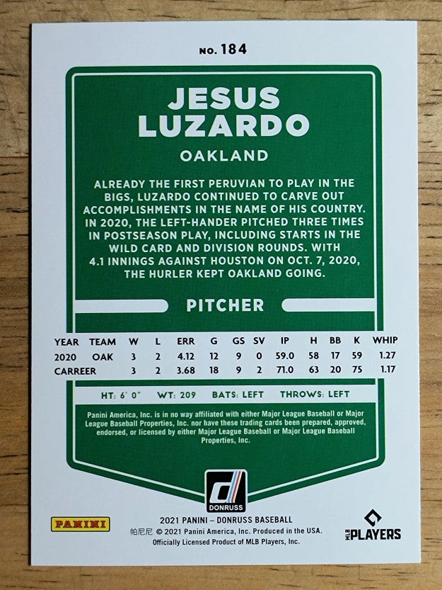 2021 Donruss #184 Jesus Luzardo