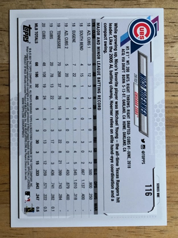 2021 Topps #116 Nico Hoerner FS