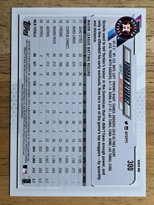 2021 Topps #300 Yordan Alvarez