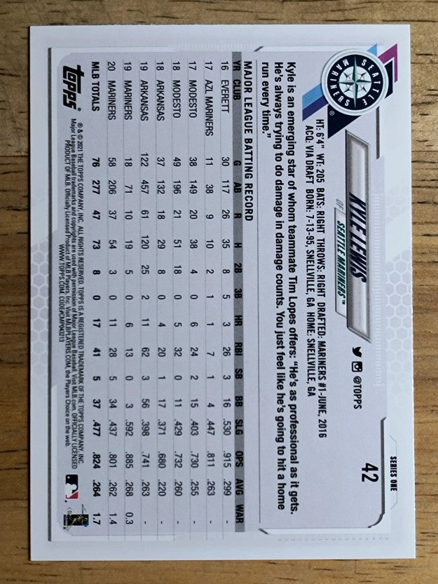 2021 Topps #42 Kyle Lewis