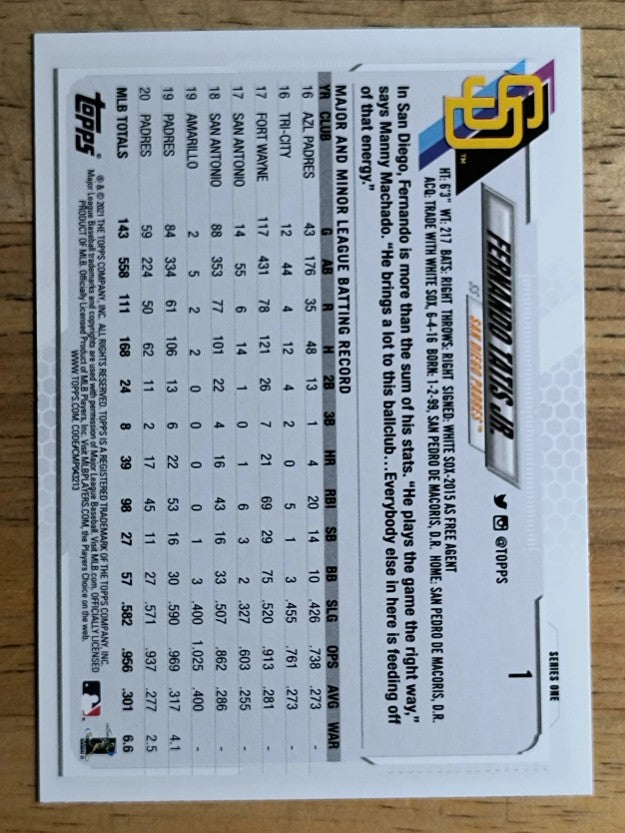 2021 Topps #1 Fernando Tatis Jr.