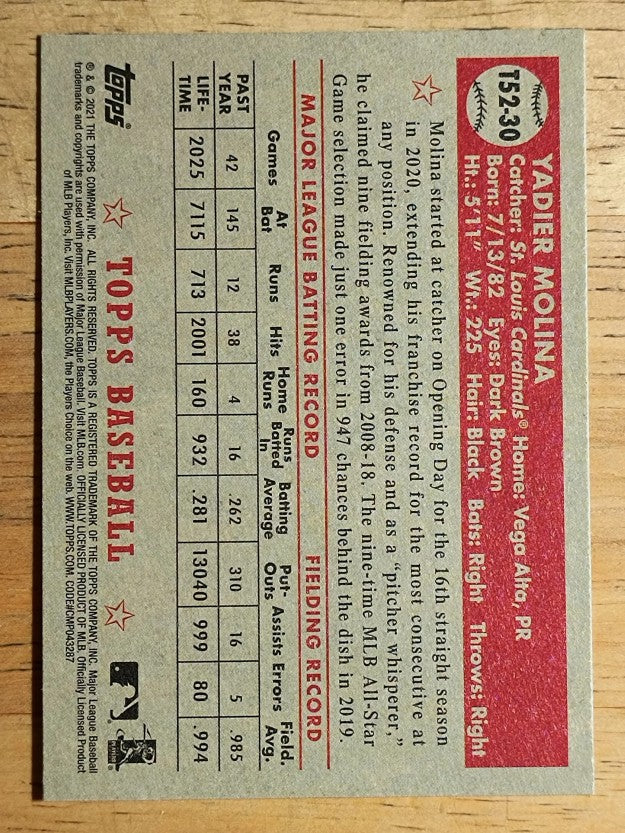 2021 Topps '52 Topps Redux #T5230 Yadier Molina