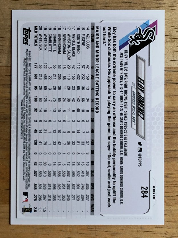 2021 Topps #284 Eloy Jimenez