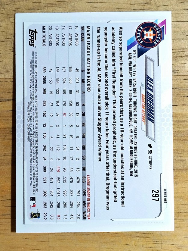 2021 Topps Rainbow Foil #297 Alex Bregman