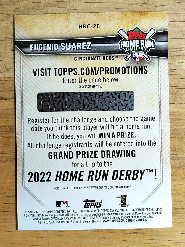 2021 Topps Home Run Challenge Code Cards Series 1 #HRC28 Eugenio Suarez