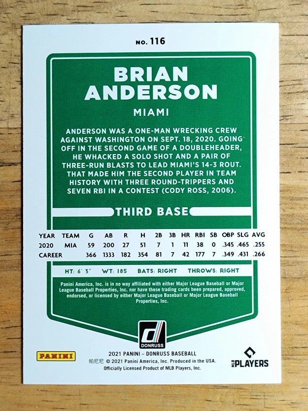 2021 Donruss #116 Brian Anderson