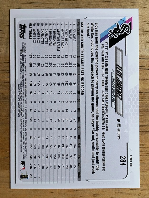 2021 Topps #284 Eloy Jimenez