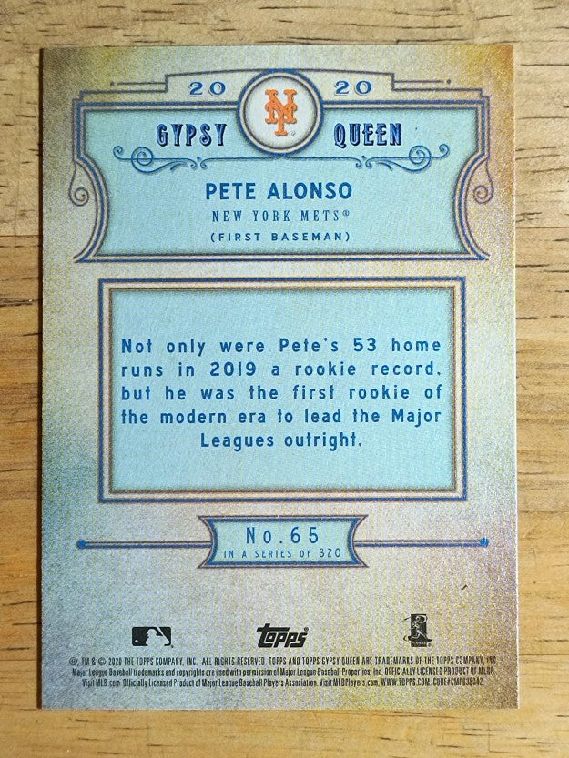 2020 Topps Gypsy Queen #65 Pete Alonso