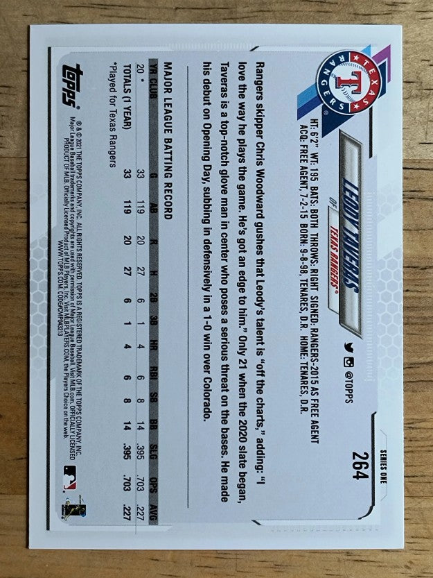2021 Topps #264 Leody Taveras RC