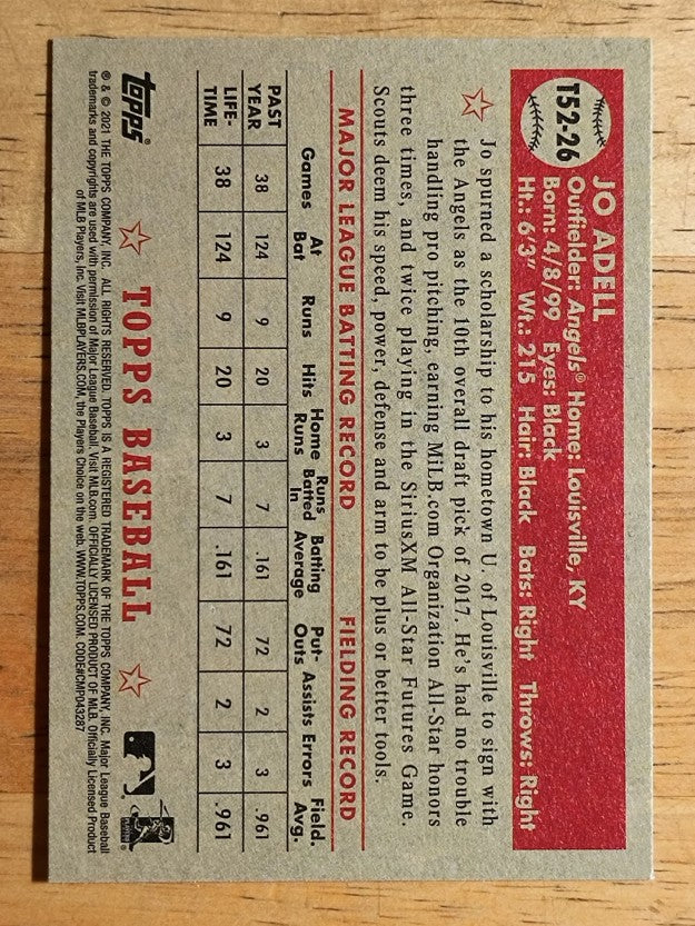 2021 Topps '52 Topps Redux #T5226 Jo Adell