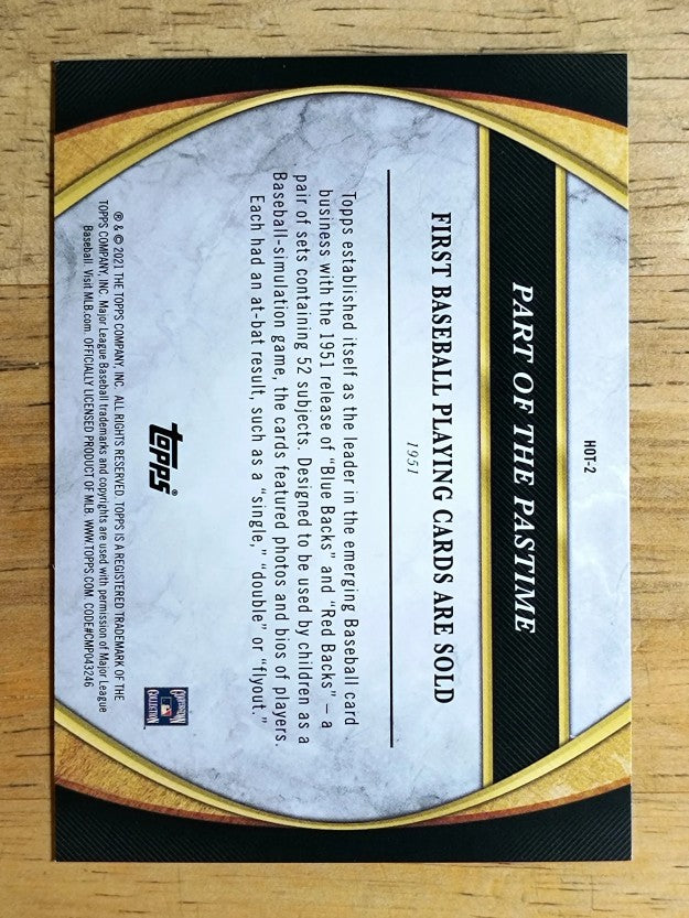 2021 Topps The History of Topps #HOT2 First Baseball Playing Cards Are Sold