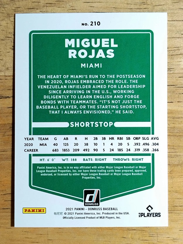 2021 Donruss #210 Miguel Rojas