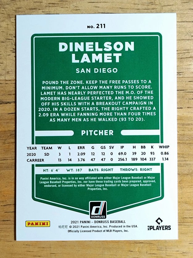2021 Donruss #211 Dinelson Lamet
