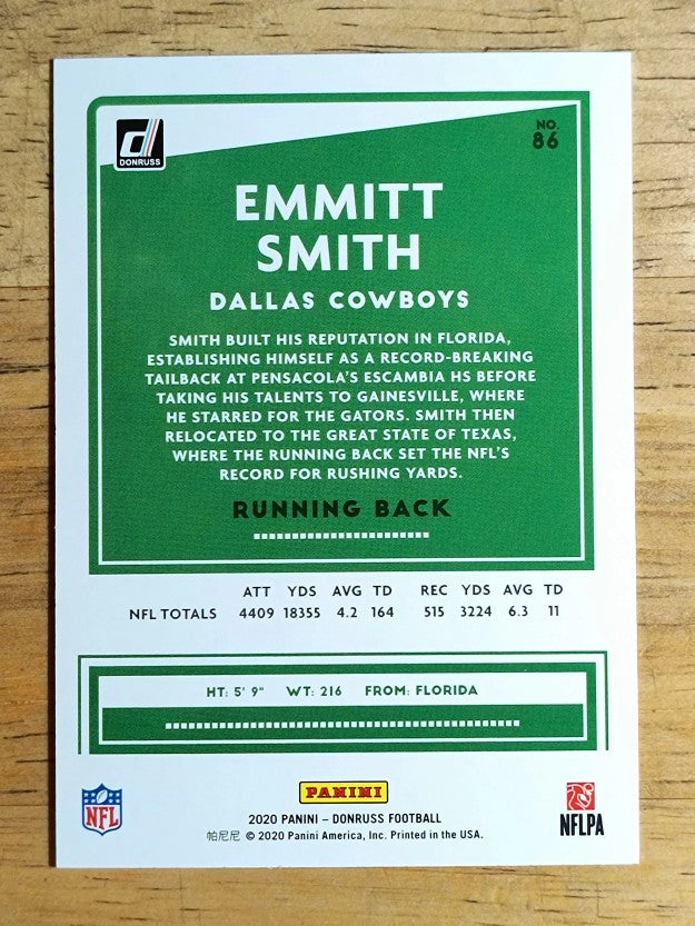 2020 Donruss #86 Emmitt Smith