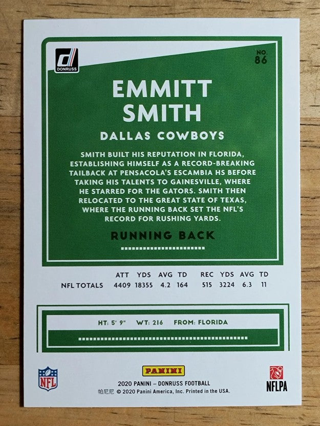 2020 Donruss #86 Emmitt Smith