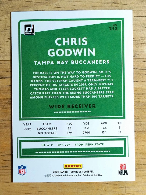2020 Donruss #232 Chris Godwin
