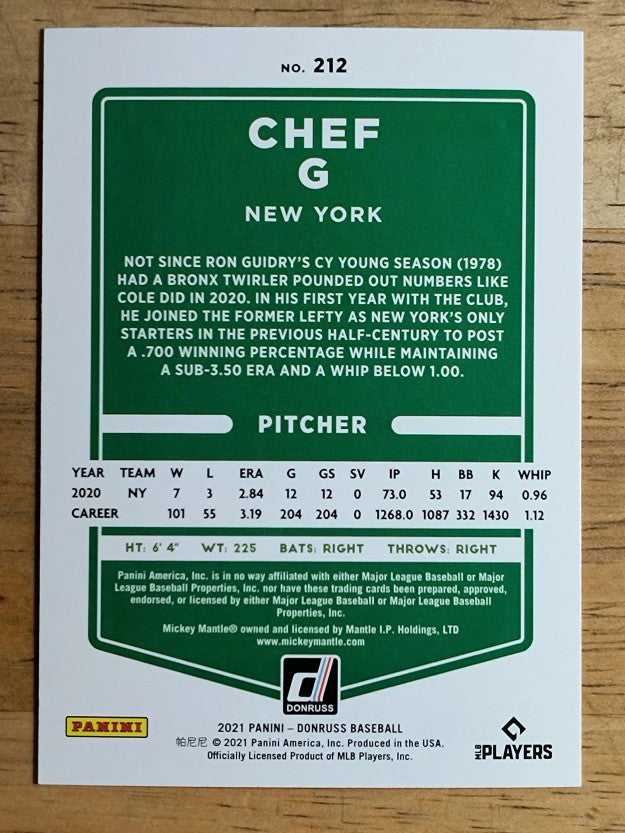 2021 Donruss Variations #212 Gerrit Cole