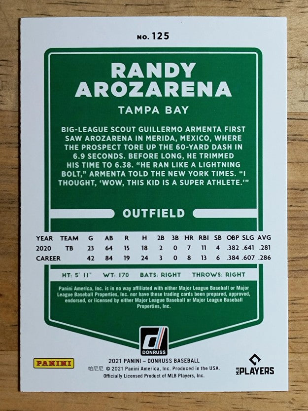 2021 Donruss #125 Randy Arozarena