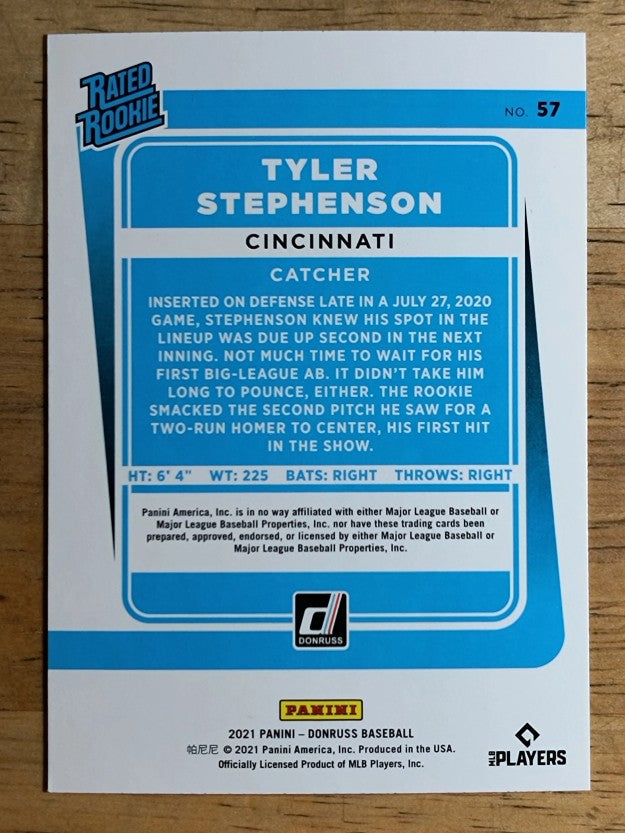 2021 Donruss #57 Tyler Stephenson RR RC