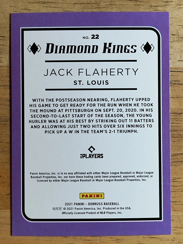 2021 Donruss #22 Jack Flaherty DK