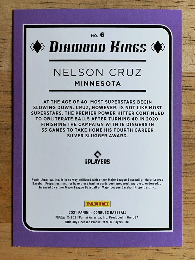 2021 Donruss #6 Nelson Cruz DK