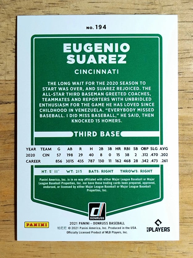 2021 Donruss Red #194 Eugenio Suarez