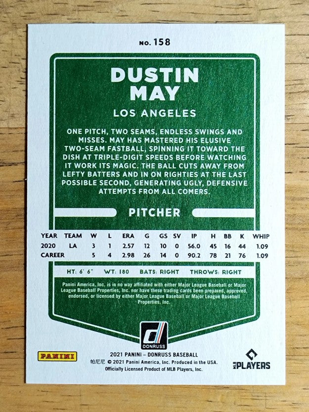 2021 Donruss Independence Day #158 Dustin May