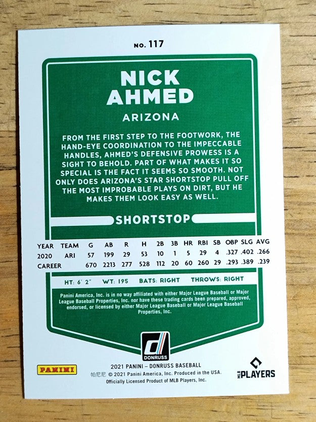 2021 Donruss Holo Orange #117 Nick Ahmed