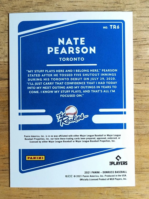 2021 Donruss The Rookies Diamond #6 Nate Pearson