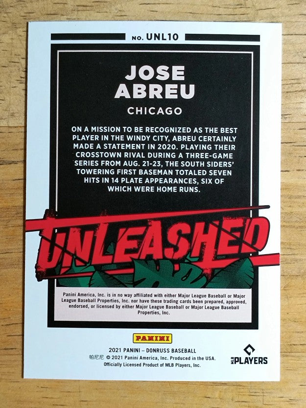 2021 Donruss Unleashed Diamond #10 Jose Abreu