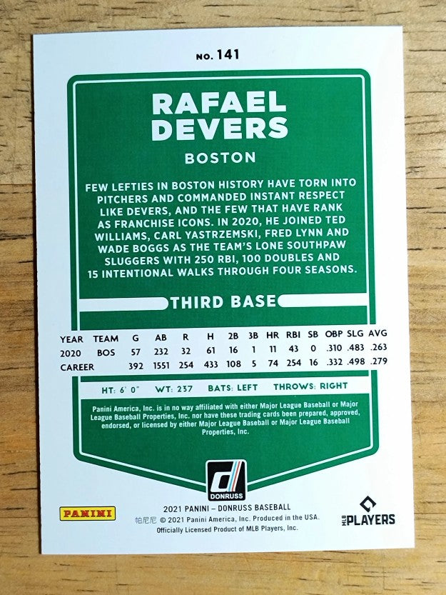 2021 Donruss #141 Rafael Devers