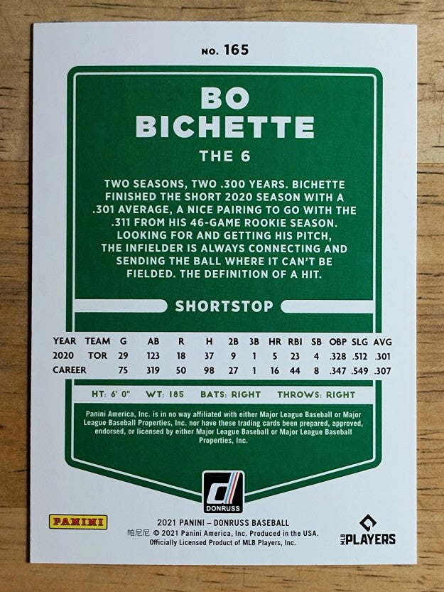 2021 Donruss Variations #165 Bo Bichette
