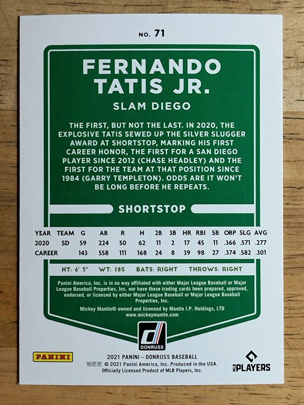 2021 Donruss Variations #71 Fernando Tatis Jr.