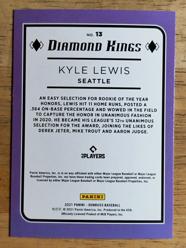 2021 Donruss #13 Kyle Lewis DK