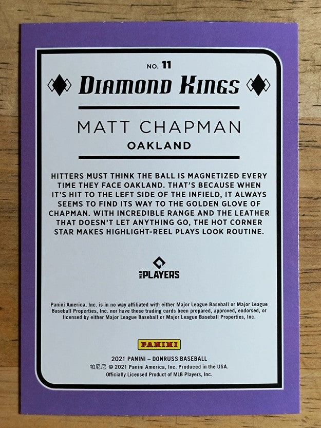 2021 Donruss #11 Matt Chapman DK