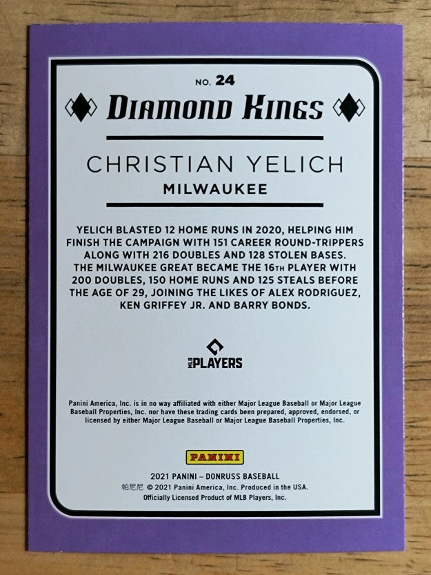 2021 Donruss #24 Christian Yelich DK