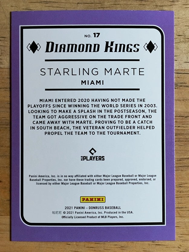 2021 Donruss #17 Starling Marte DK