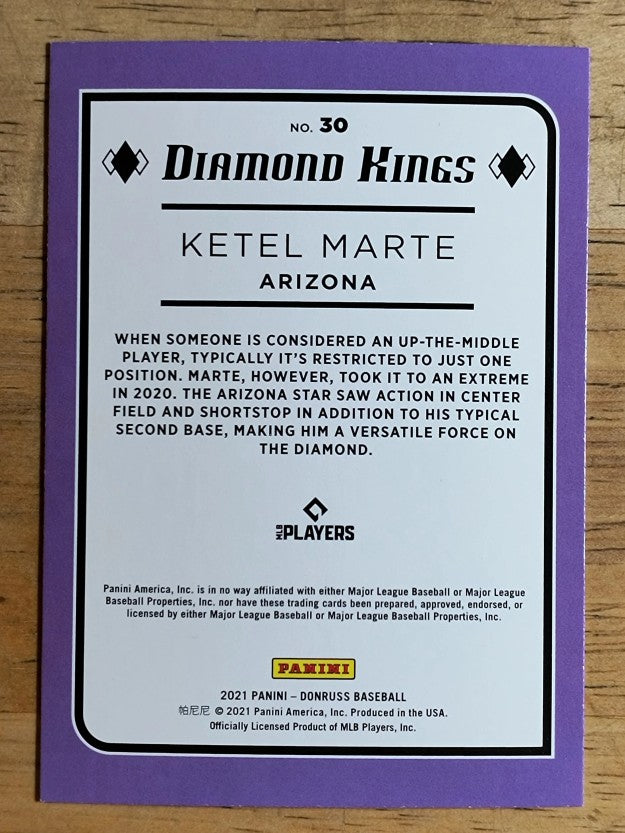 2021 Donruss #30 Ketel Marte DK