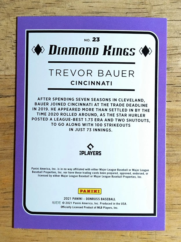 2021 Donruss #23 Trevor Bauer DK