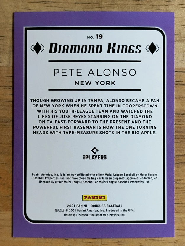 2021 Donruss #19 Pete Alonso DK