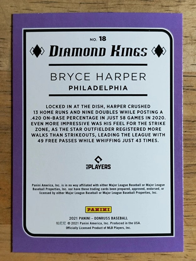 2021 Donruss #18 Bryce Harper DK