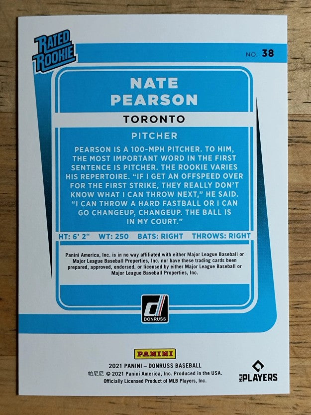2021 Donruss #38 Nate Pearson RR RC