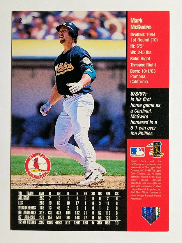 1998 Upper Deck Special F/X #2 Mark McGwire GHL