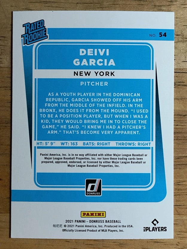 2021 Donruss #54 Deivi Garcia RR RC