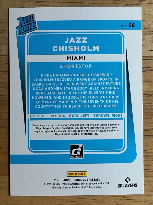 2021 Donruss #58 Jazz Chisholm RR RC